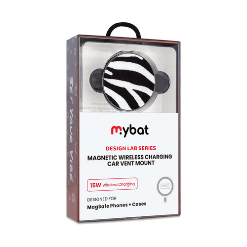MyBat Design Lab Magnetic Wireless Charging Vent Mount - Black - Zebra Print - MCGWIRC21BK-009-10.jpg