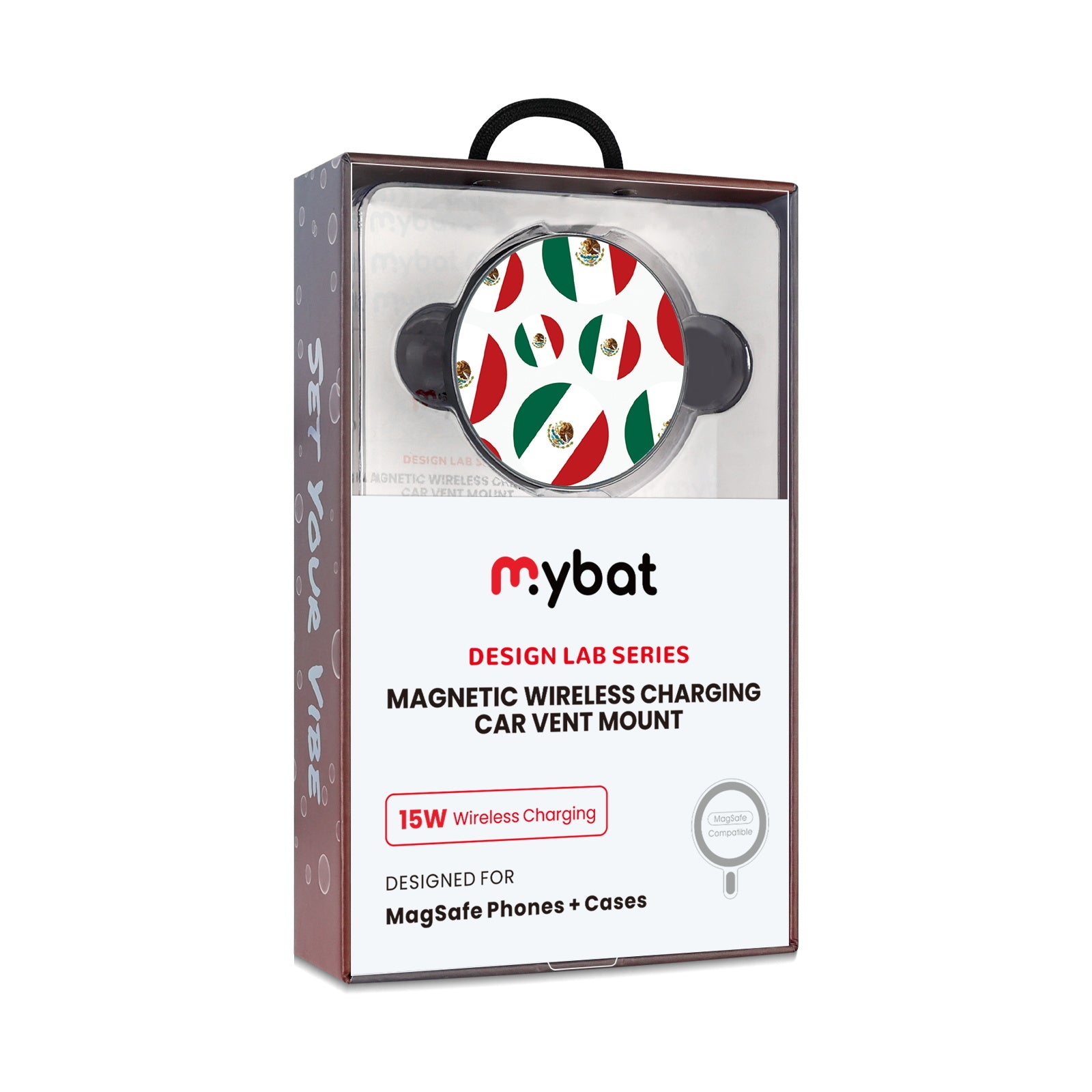MyBat Design Lab Magnetic Wireless Charging Vent Mount - Black - Mexican Pride - MCGWIRC21BK-025-10.jpg