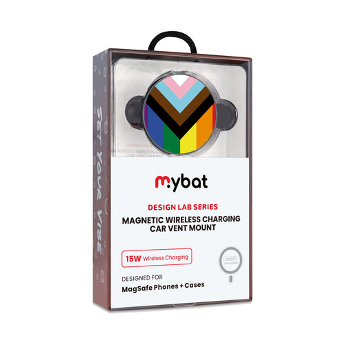 MyBat Design Lab Magnetic Wireless Charging Vent Mount - Black - LGBTQ+ Flag - MCGWIRC21BK-034-10.jpg