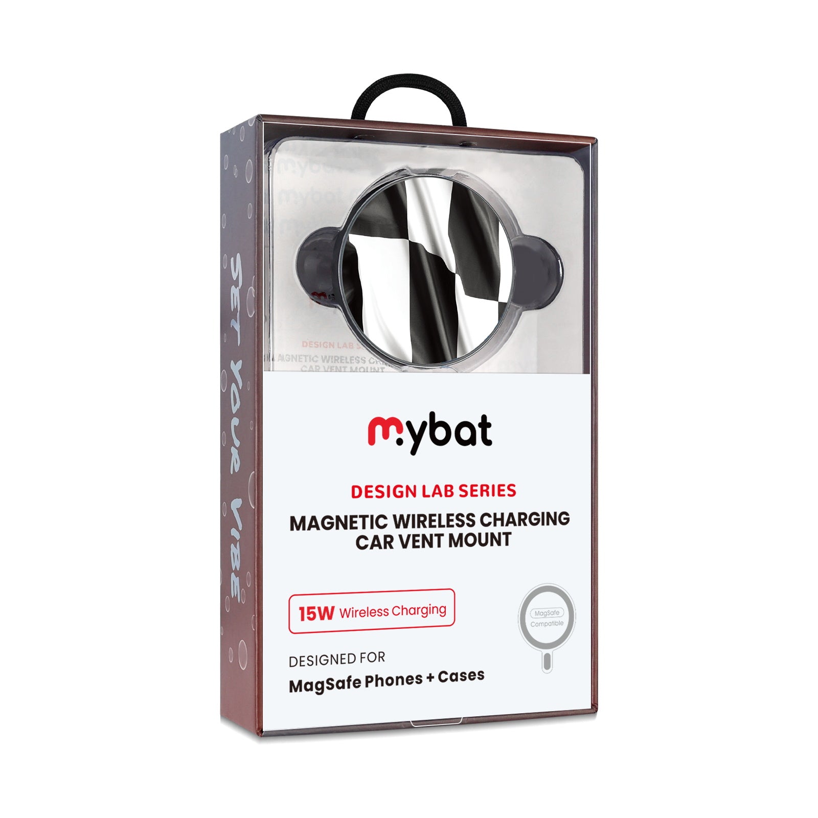 MyBat Design Lab Magnetic Wireless Charging Vent Mount - Black - Racing Flag - MCGWIRC21BK-040-10.jpg