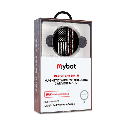 MyBat Design Lab Magnetic Wireless Charging Vent Mount - Black - Firefighter Flag - MCGWIRC21BK-041-10.jpg