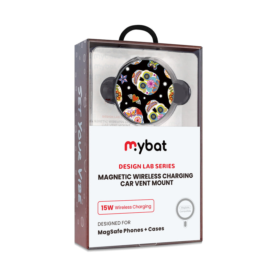 MyBat Design Lab Magnetic Wireless Charging Vent Mount - Black - Day of the Dead - MCGWIRC21BK-056-10.jpg