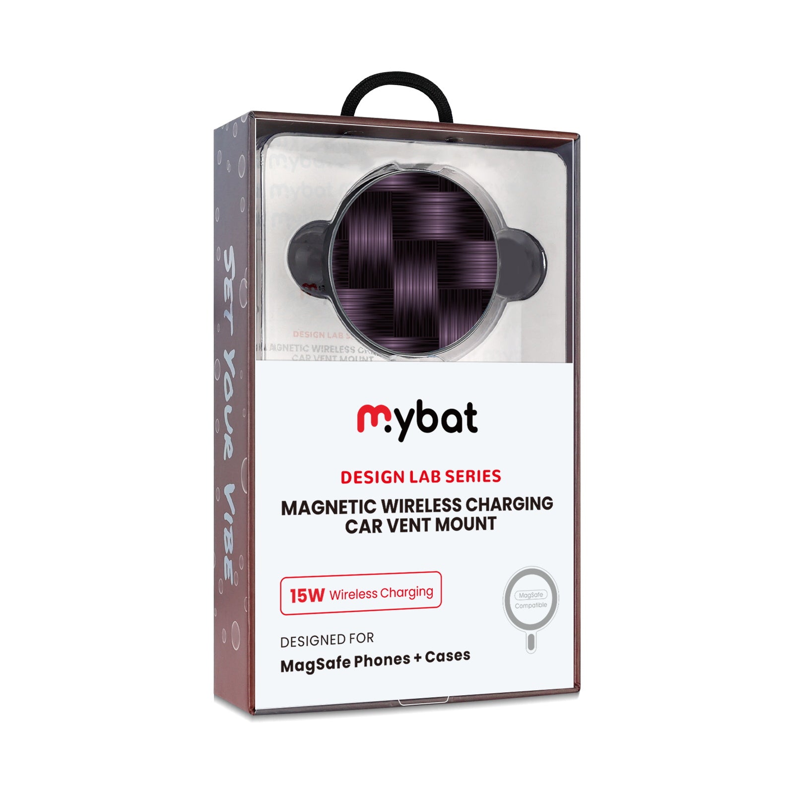 MyBat Design Lab Magnetic Wireless Charging Vent Mount - Black - Woven Carbon Fiber - MCGWIRC21BK-085-10.jpg