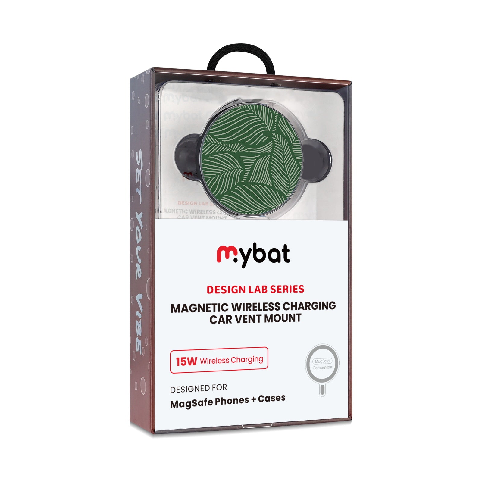 MyBat Design Lab Magnetic Wireless Charging Vent Mount - Black - Leaves - MCGWIRC21BK-125-10.jpg