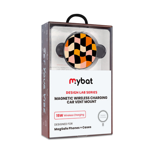 MyBat Design Lab Magnetic Wireless Charging Vent Mount - Black - Groovy Check - MCGWIRC21BK-448-10.jpg