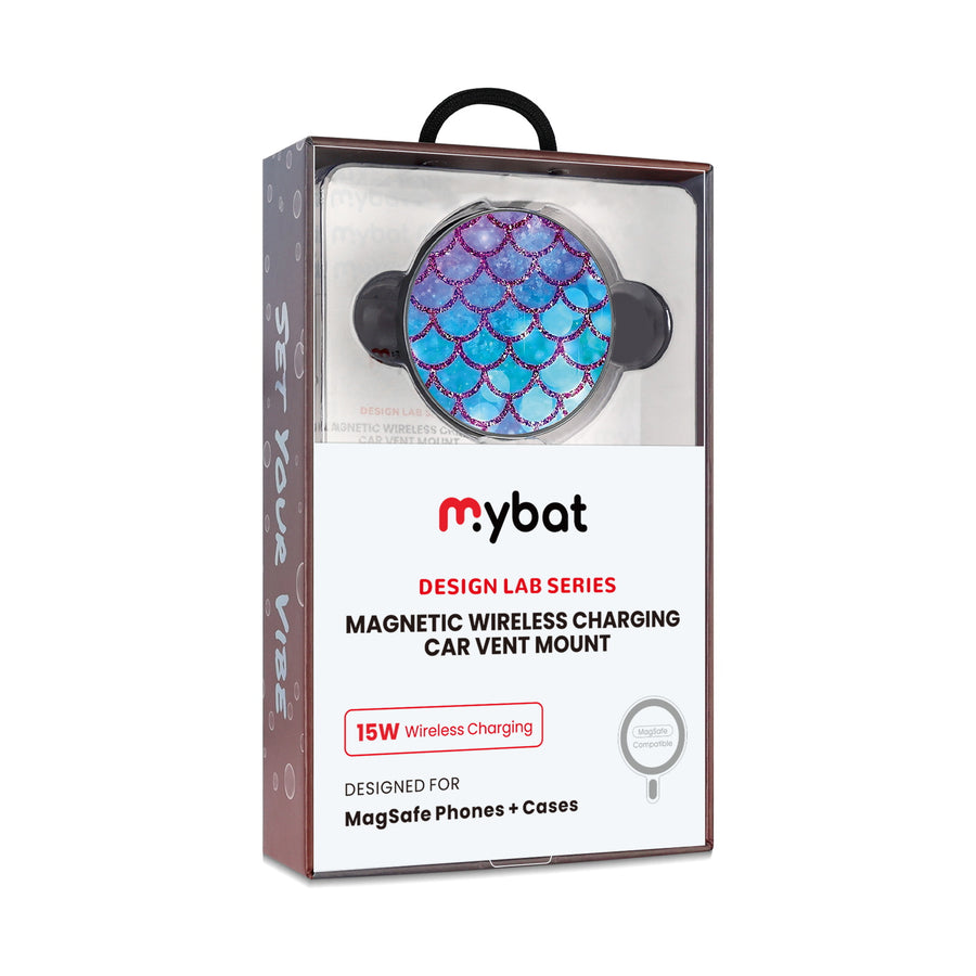 MyBat Design Lab Magnetic Wireless Charging Vent Mount - Black - Mermaid Scales - MCGWIRC21BK-458-10.jpg