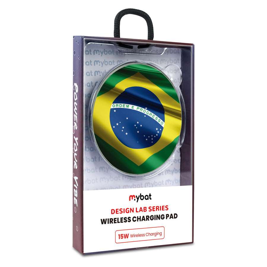 MyBat Design Lab Series Wireless Charging Pad - Silver - Brazilian Flag - MCGWIRC22SL-038-9.jpg