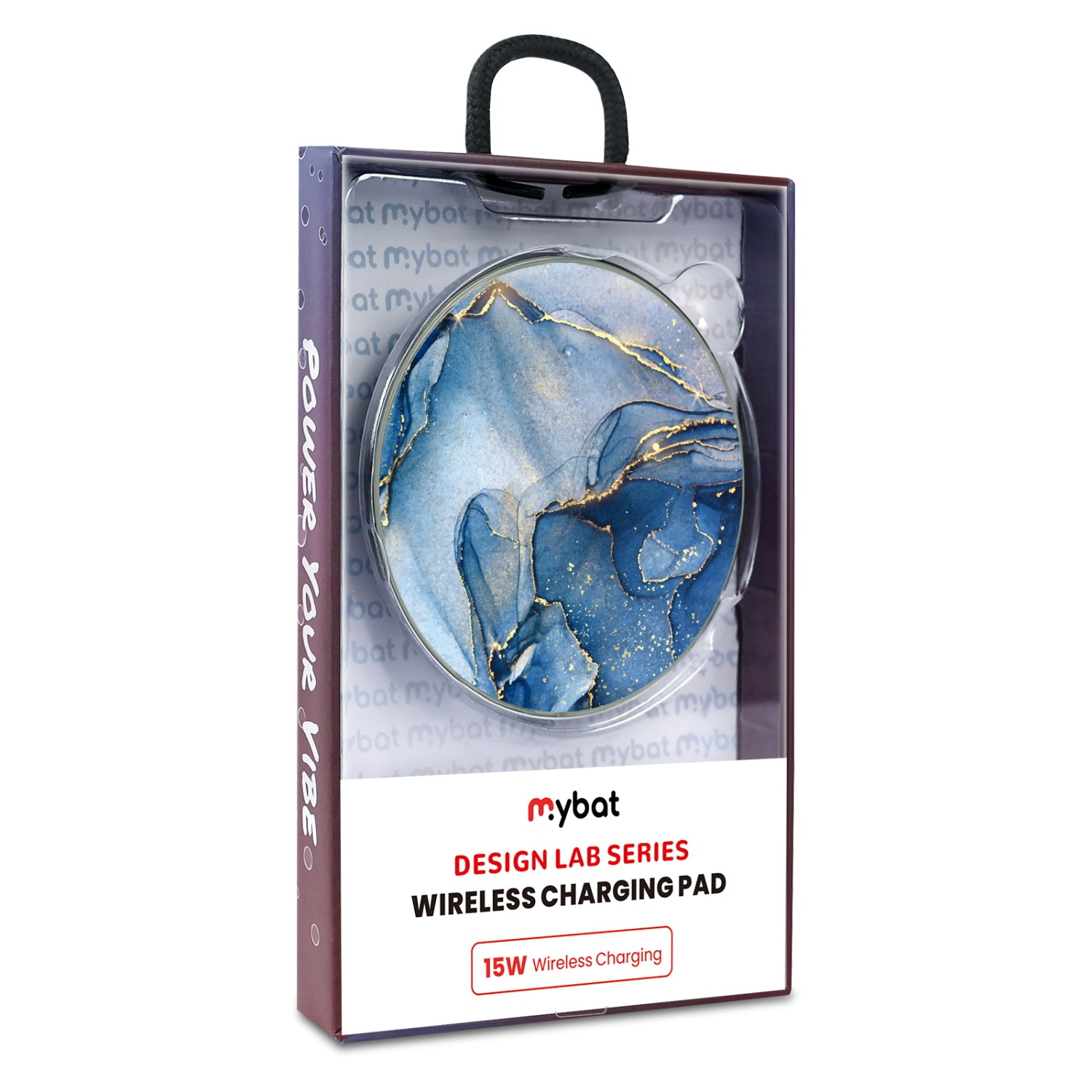 MyBat Design Lab Series Wireless Charging Pad - Silver - Blue Marble - MCGWIRC22SL-106-9.jpg