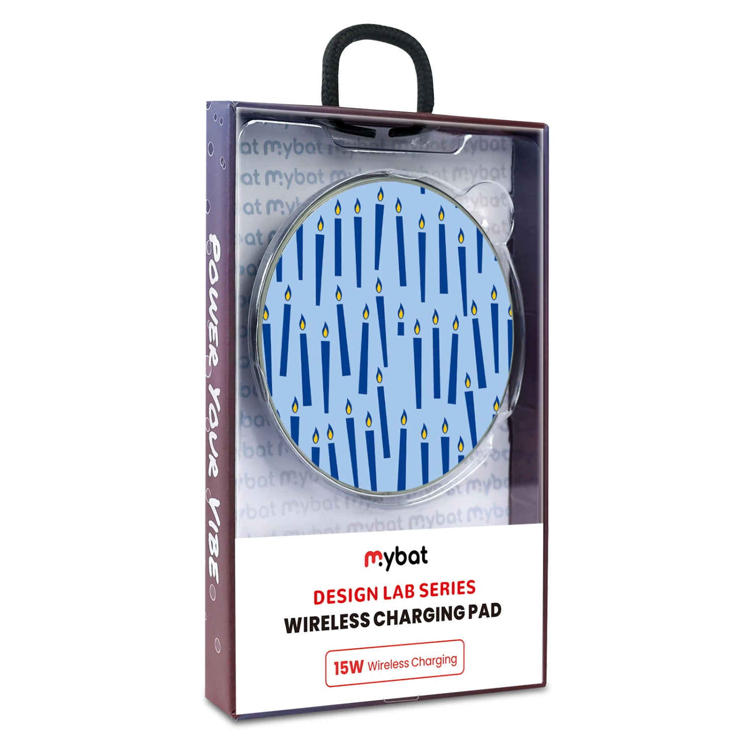 MyBat Design Lab Series Wireless Charging Pad - Silver - Menorah Candle - MCGWIRC22SL-281-9.jpg