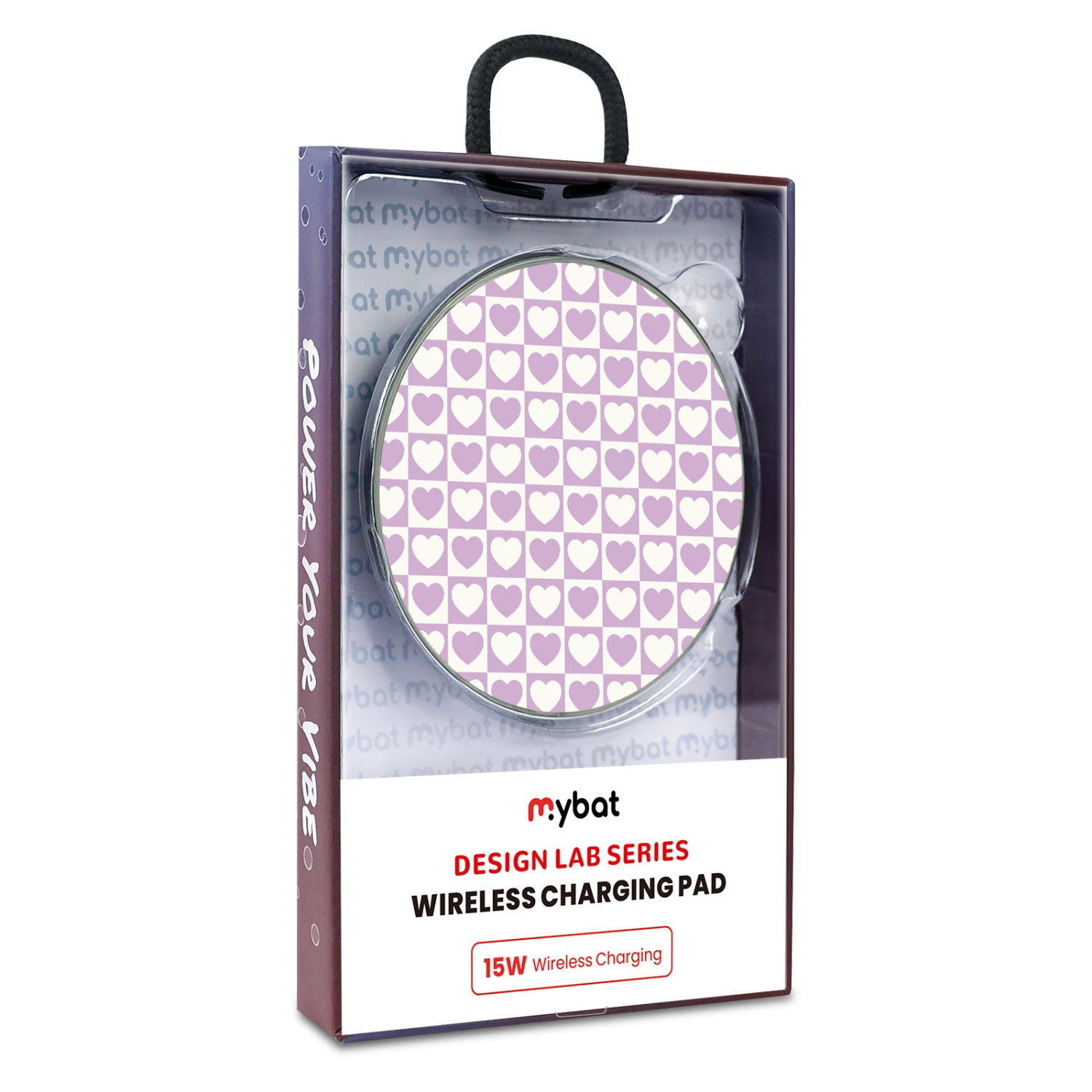 MyBat Design Lab Series Wireless Charging Pad - Silver - Heart Grid - MCGWIRC22SL-339-9.jpg