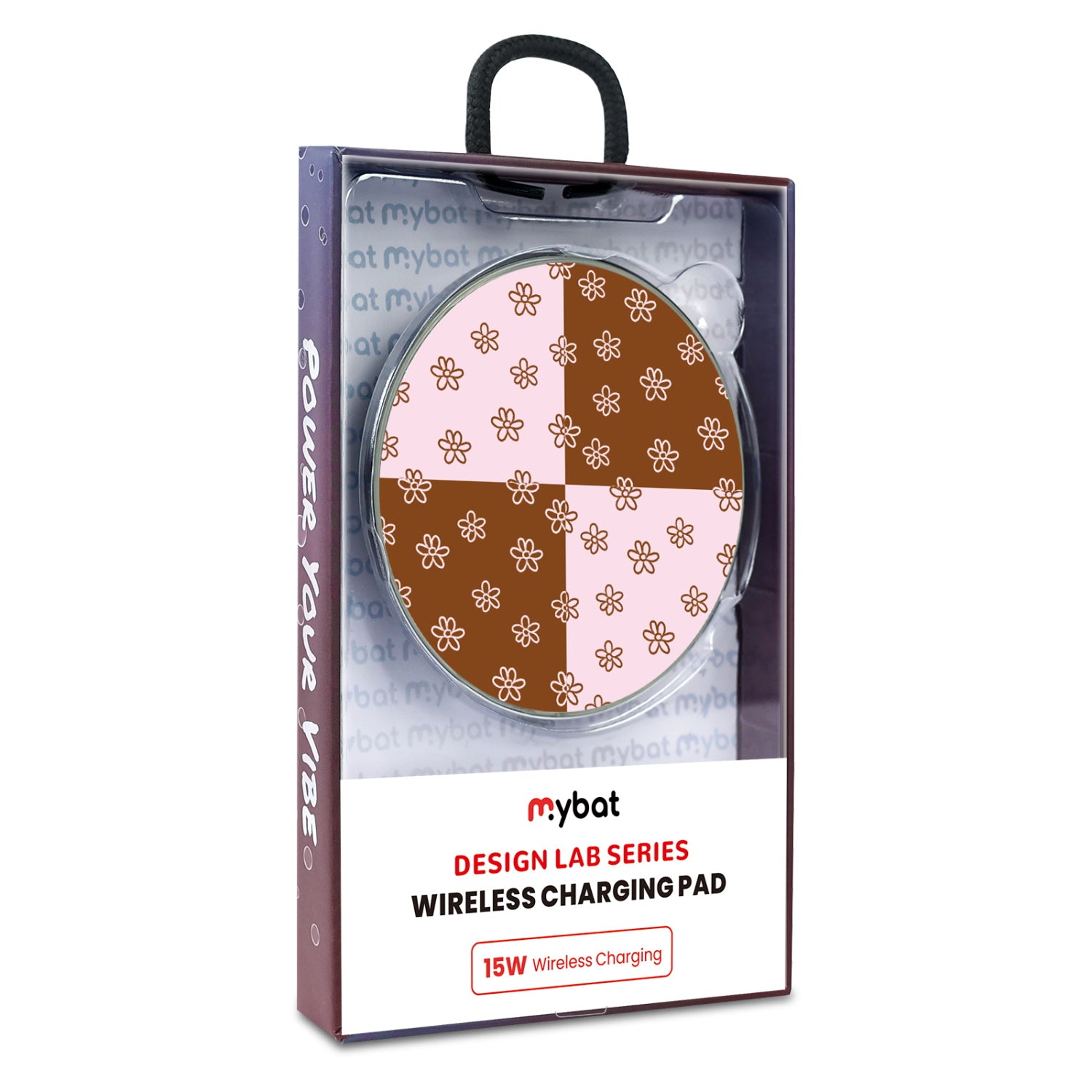 MyBat Design Lab Series Wireless Charging Pad - Silver - Flower Patches - MCGWIRC22SL-484-8.jpg