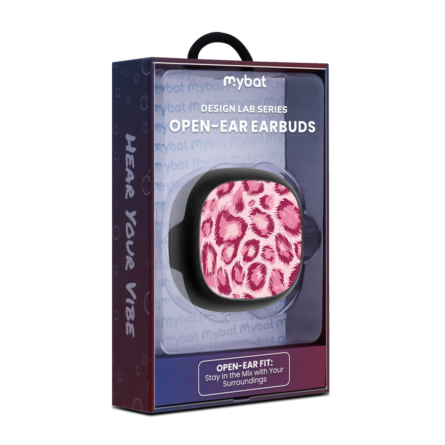 MyBat Design Lab Open-Ear Earbuds - Black - Pink Leopard Print - MFHSBTST251-007-10.jpg
