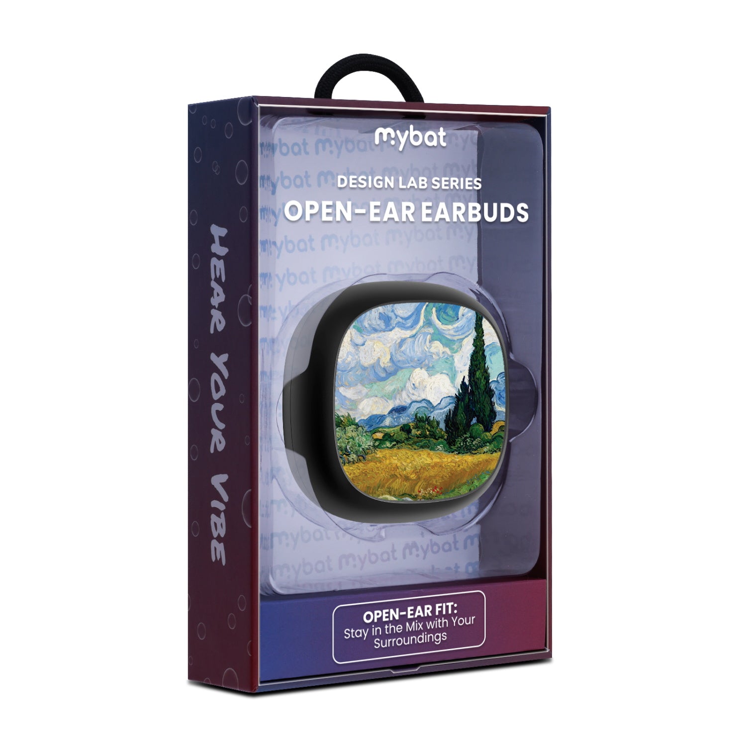 MyBat Design Lab Open-Ear Earbuds - Black - Impressionist Painting - MFHSBTST251-105-10.jpg