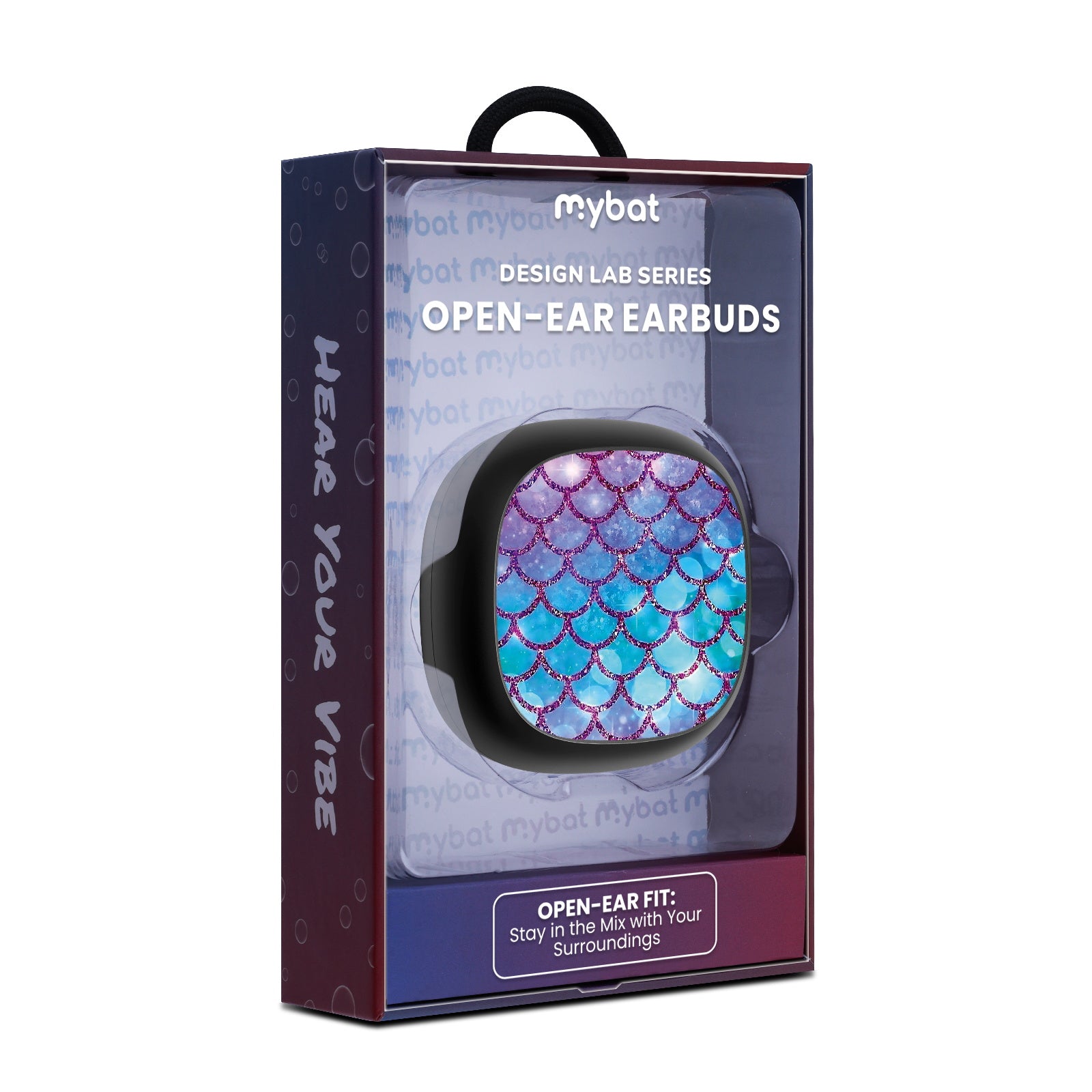 MyBat Design Lab Open-Ear Earbuds - Black - Mermaid Scales - MFHSBTST251-458-10.jpg