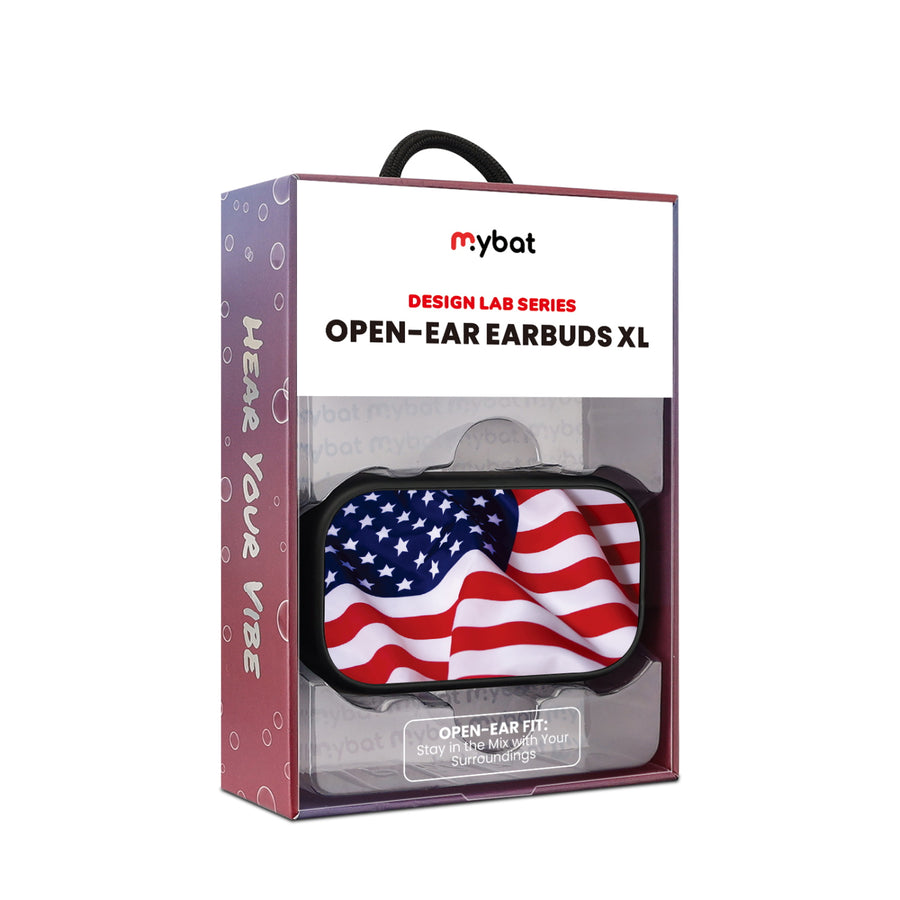 MyBat Design Lab Open-Ear Earbuds XL - Black - Stars & Stripes - MFHSBTST271-042-10.jpg