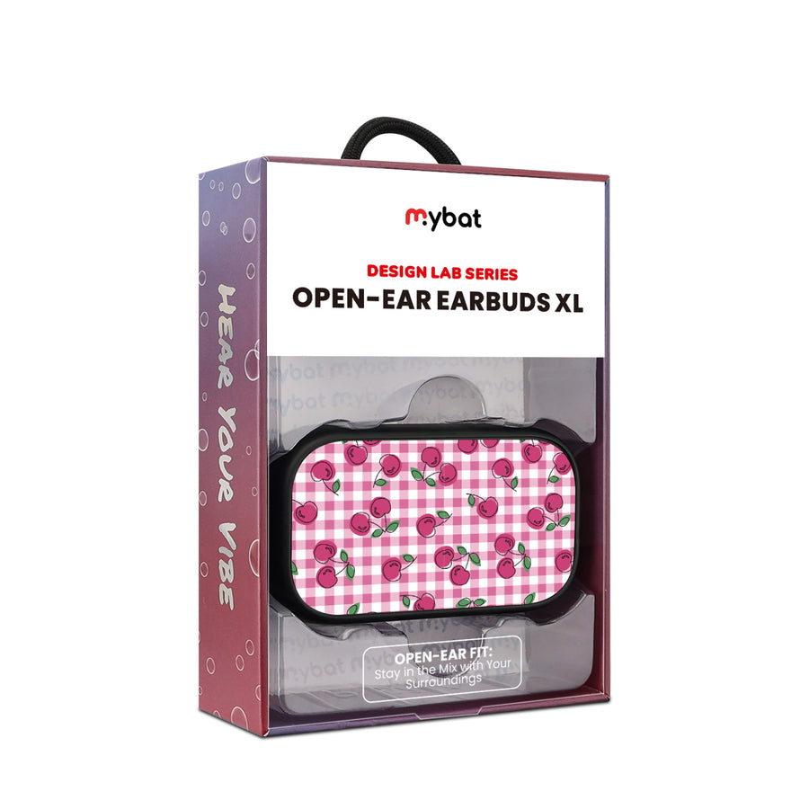 MyBat Design Lab Open-Ear Earbuds XL - Black - Pink Cherries - MFHSBTST271-100-10.jpg
