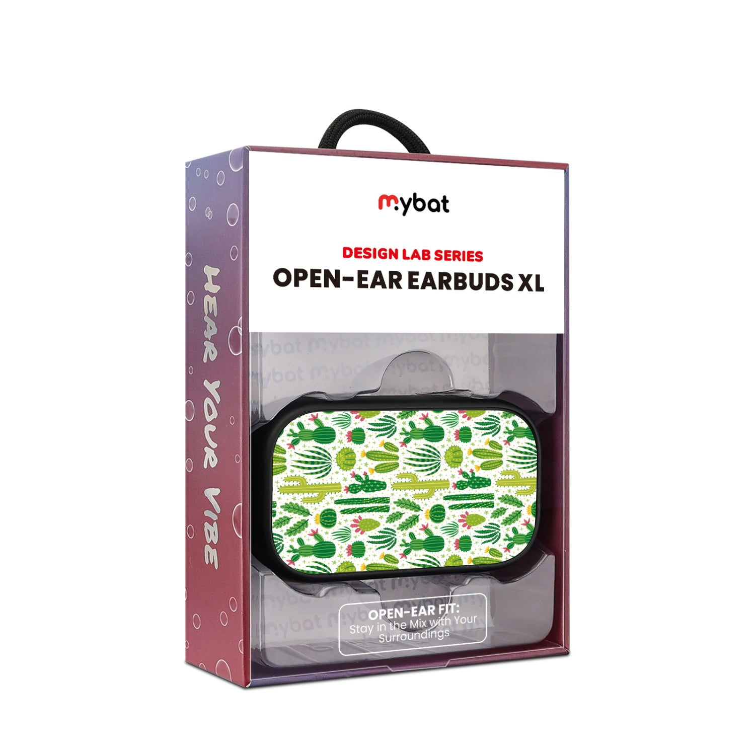 MyBat Design Lab Open-Ear Earbuds XL - Black - Succulents - MFHSBTST271-123-10.jpg