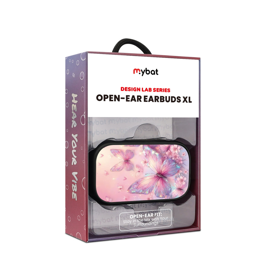 MyBat Design Lab Open-Ear Earbuds XL - Black - Pink Butterflies - MFHSBTST271-361-10.jpg