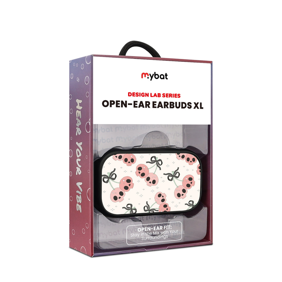 MyBat Design Lab Open-Ear Earbuds XL - Black - Cherry Skulls - MFHSBTST271-408-10.jpg