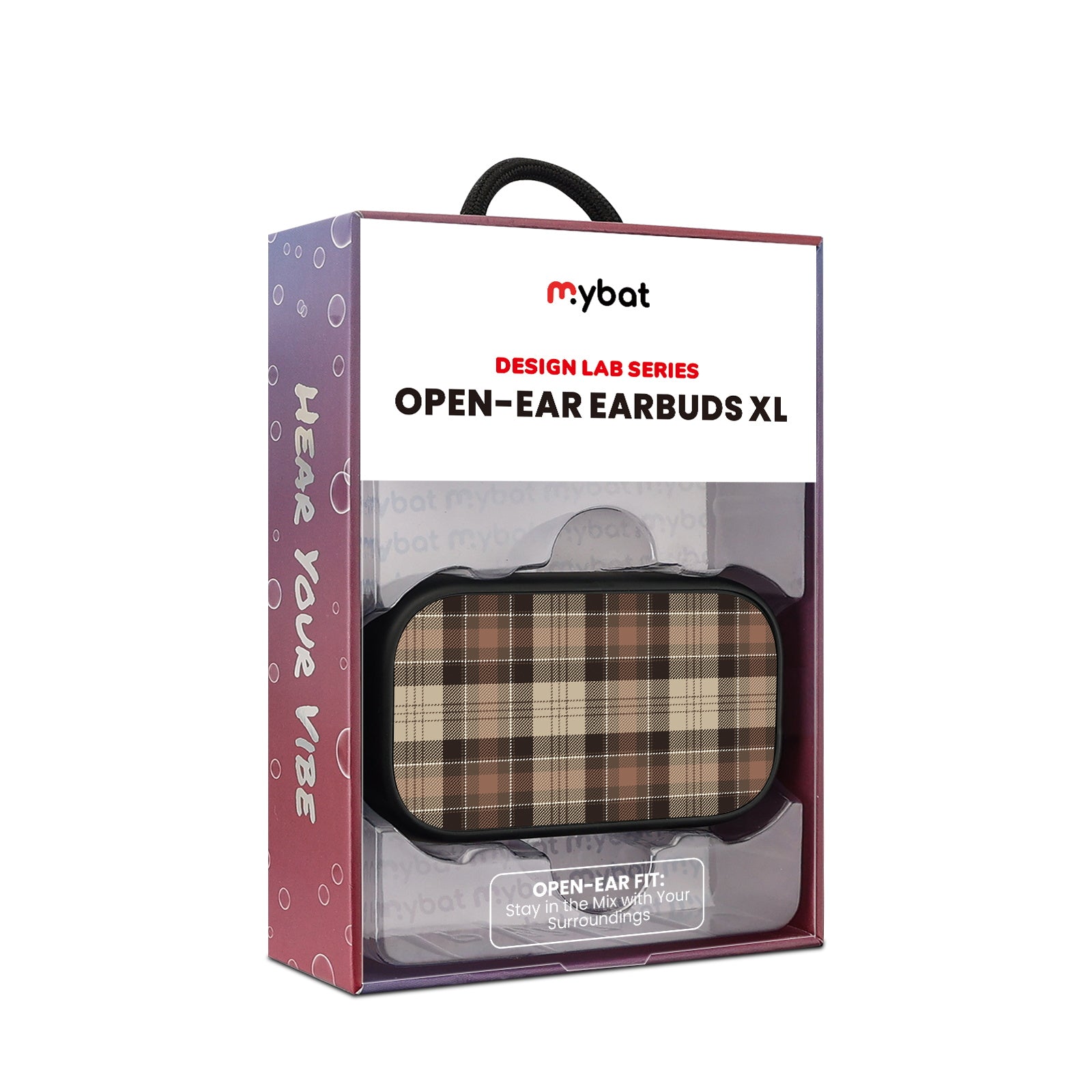 MyBat Design Lab Open-Ear Earbuds XL - Black - Mocha Flannel - MFHSBTST271-431-10.jpg