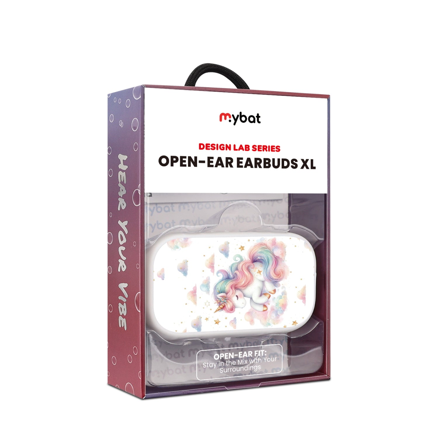 MyBat Design Lab Open-Ear Earbuds XL - White - Rainbow Unicorn - MFHSBTST272-392-10.jpg