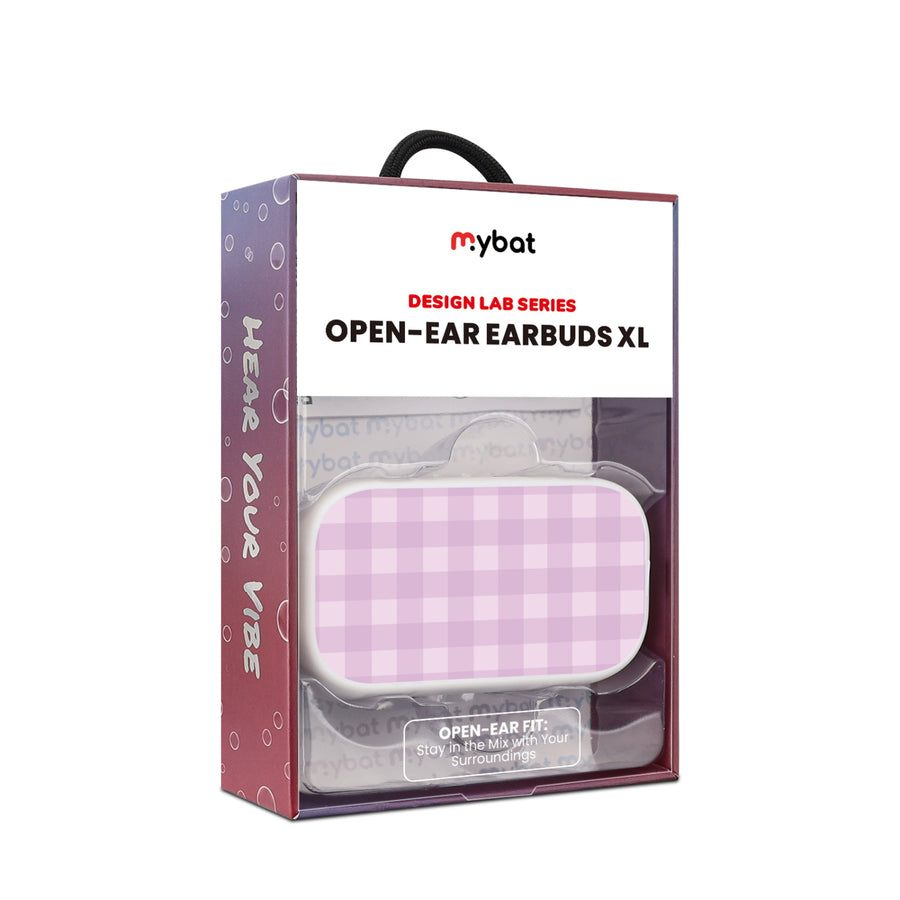 MyBat Design Lab Open-Ear Earbuds XL - White- Purple Plaid - MFHSBTST272-483-10.jpg