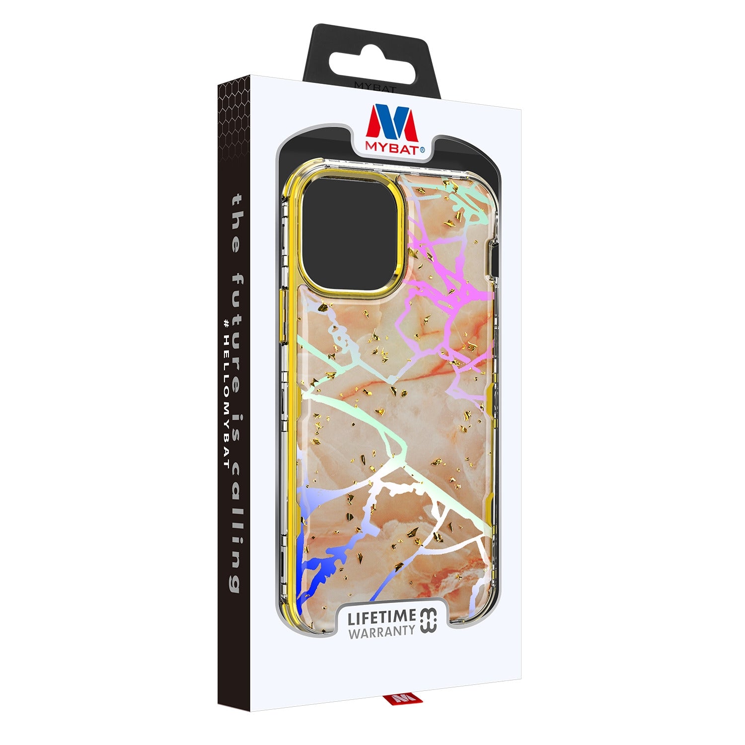 MyBat TUFF Kleer Hybrid Case for Apple iPhone 12 mini - Pale Yellow Marbling / Electroplating Gold - MIP12CSE4TM206-6.jpg