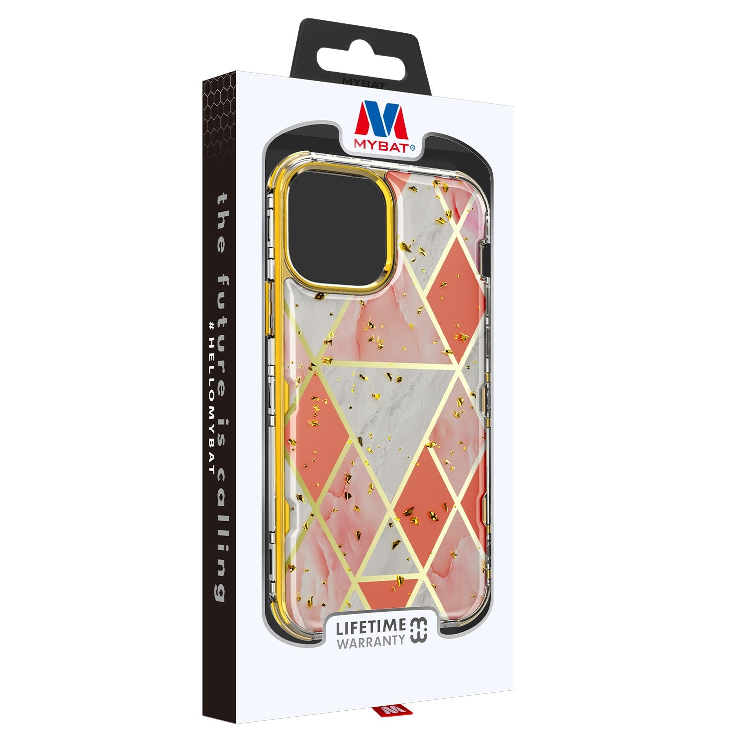 MyBat TUFF Kleer Hybrid Case for Apple iPhone 12 mini - Electroplated Pink Marble / Electroplating Gold - MIP12CSE4TM253-6.jpg
