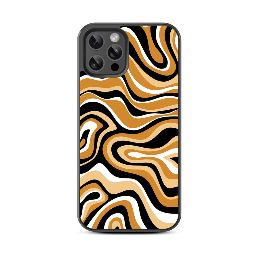 MyBat Design Lab Series Case for Apple iPhone 12 / 12 Pro (6.1) - Groovy Golden Swirls - MIP12PCSLESM093-3.jpg