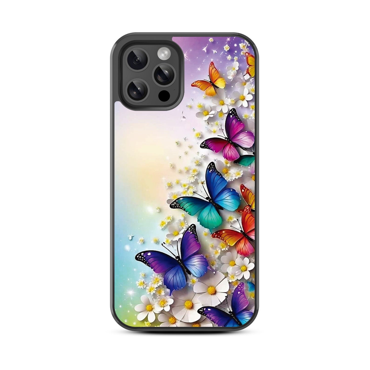 MyBat Design Lab Series Case for Apple iPhone 12 / 12 Pro (6.1) - Rainbow Butterflies - MIP12PCSLESM187-3.jpg