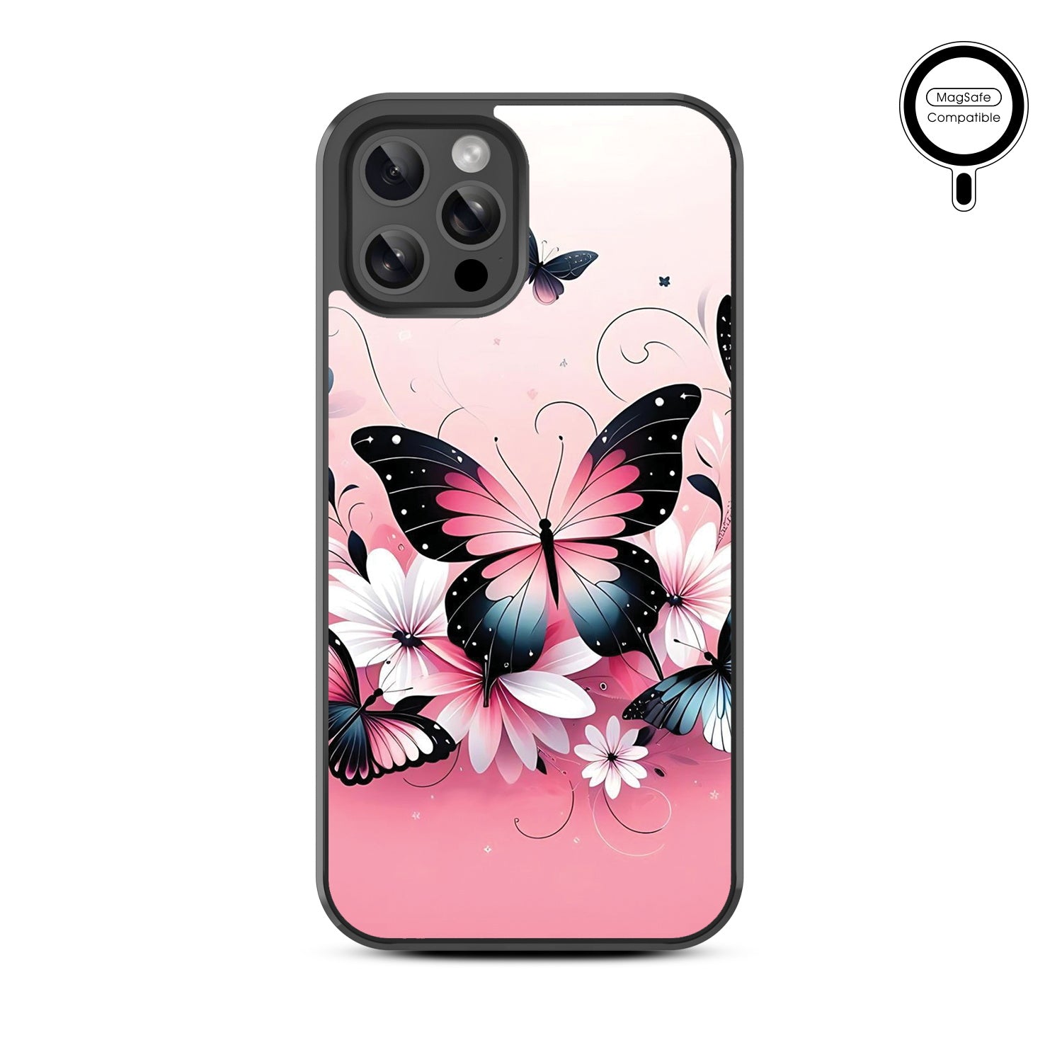 MyBat Design Lab Series MagSafe Case for Apple iPhone 12 / 12 Pro (6.1) - Butterfly Bouquet - MIP12PCSLESMSM184-3.jpg