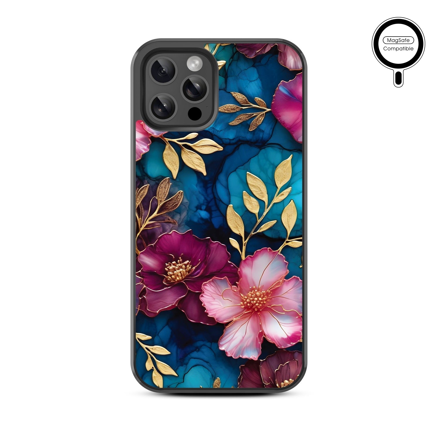 MyBat Design Lab Series MagSafe Case for Apple iPhone 12 / 12 Pro (6.1) - Gilded Petals - MIP12PCSLESMSM188-3.jpg
