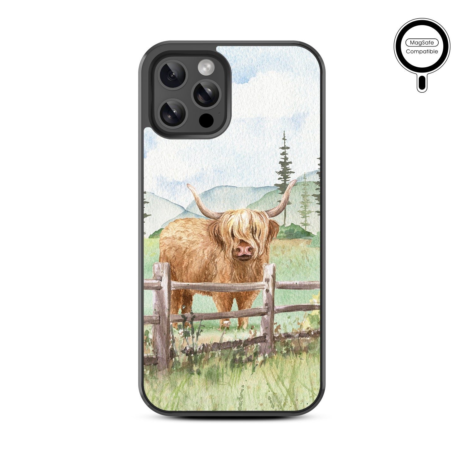 MyBat Design Lab Series MagSafe Case for Apple iPhone 12 / 12 Pro - Highland Cow - MIP12PCSLESMSM470-3.jpg