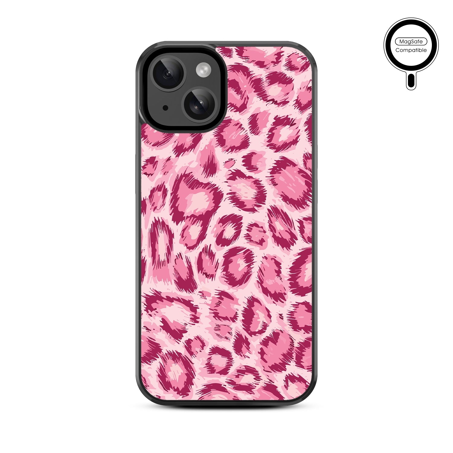 MyBat Design Lab Series MagSafe Case for Apple iPhone 17e / 16e / 14 / 13 - Pink Leopard Print - MIP13CSLESMSM007-3.jpg