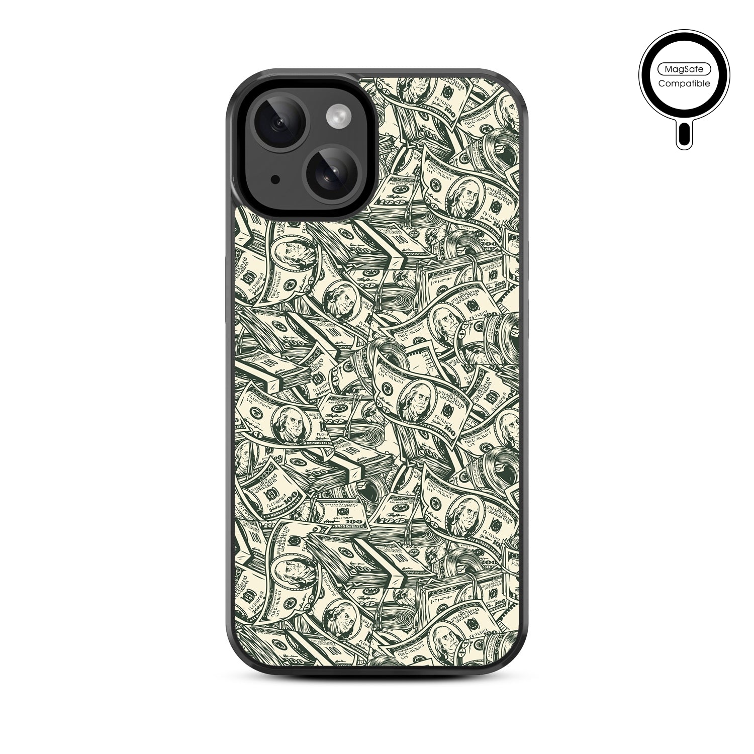 MyBat Design Lab Series MagSafe Case for Apple iPhone 17e / 16e / 14 / 13 - Money Stack - MIP13CSLESMSM082-3.jpg