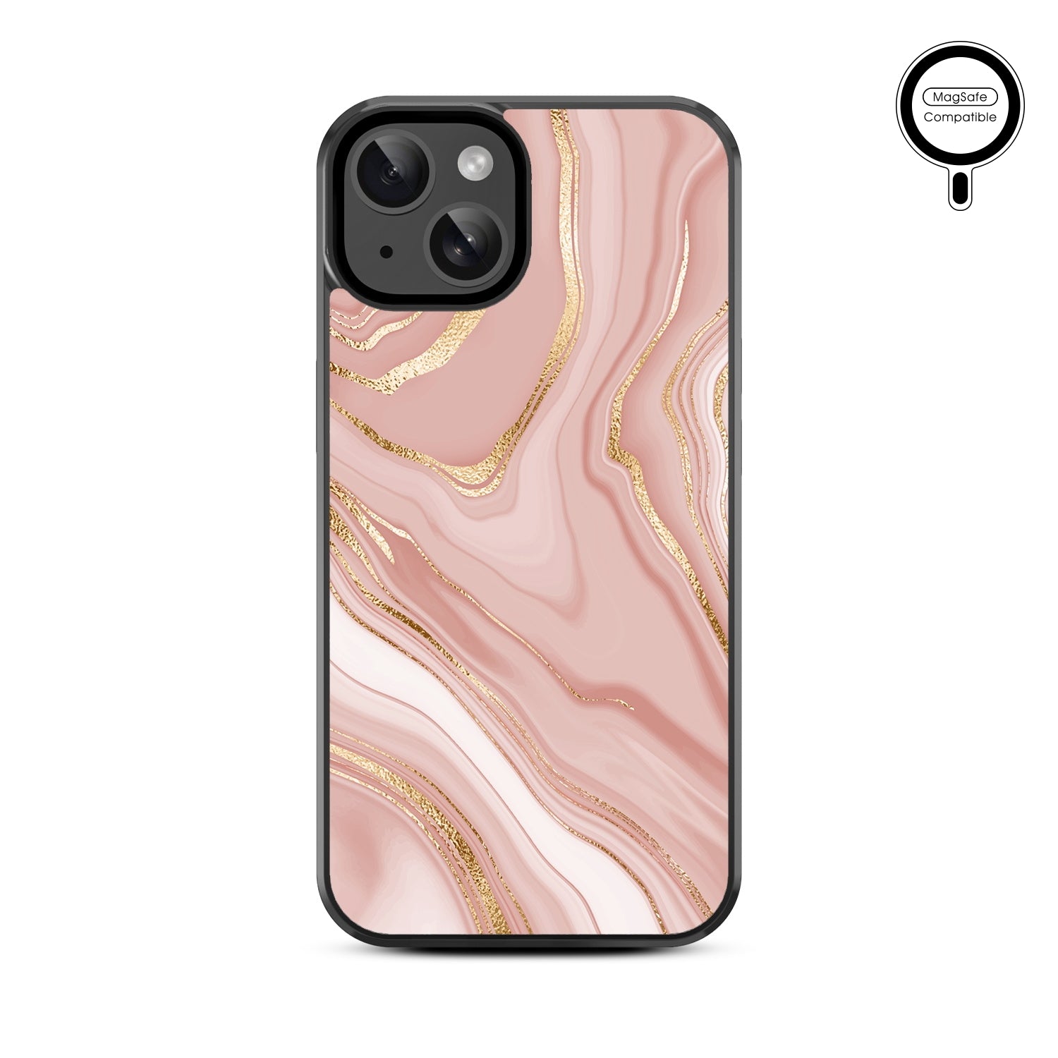 MyBat Design Lab Series MagSafe Case for Apple iPhone 17e / 16e / 14 / 13 - Pink Marble - MIP13CSLESMSM107-3.jpg