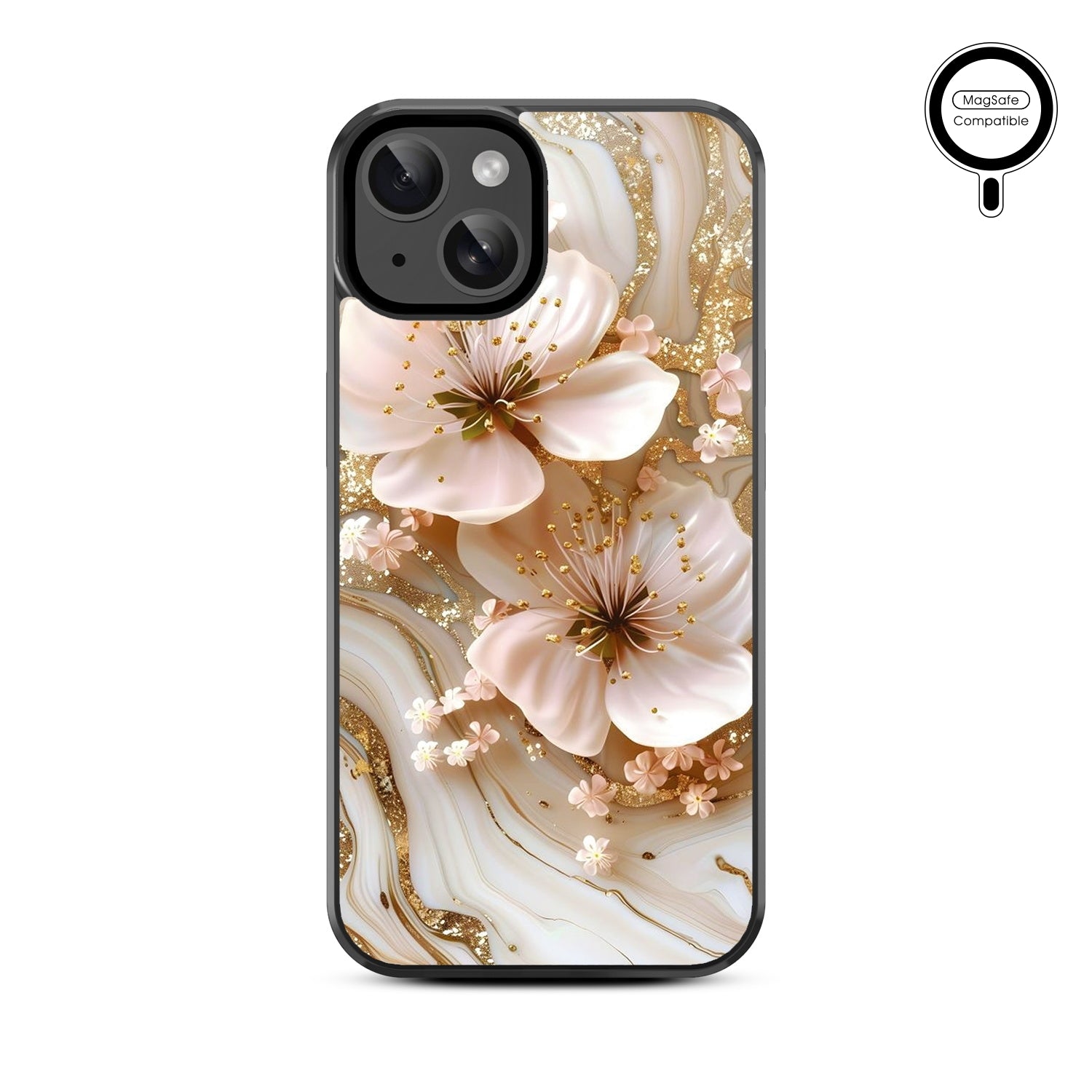 MyBat Design Lab Series MagSafe Case for Apple iPhone 17e / 16e / 14 / 13 - Golden Petal Glow - MIP13CSLESMSM186-3.jpg