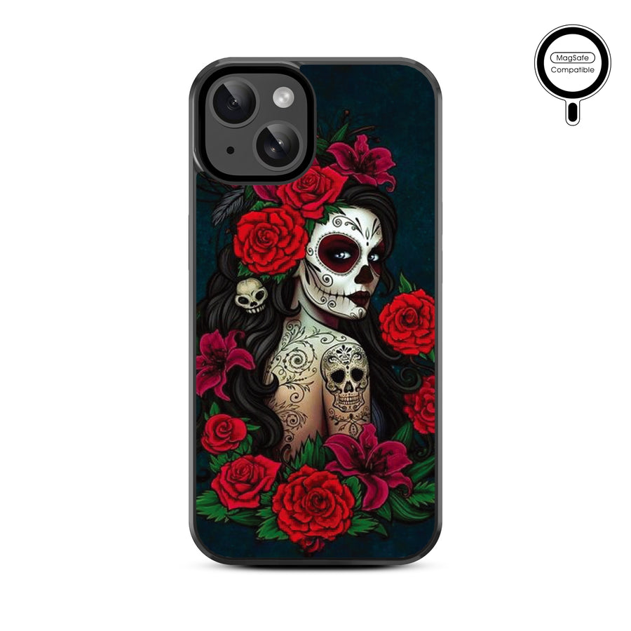 MyBat Design Lab Series MagSafe Case for Apple iPhone 17e / 16e / 14 / 13 - Lady Of The Dead - MIP13CSLESMSM189-3.jpg