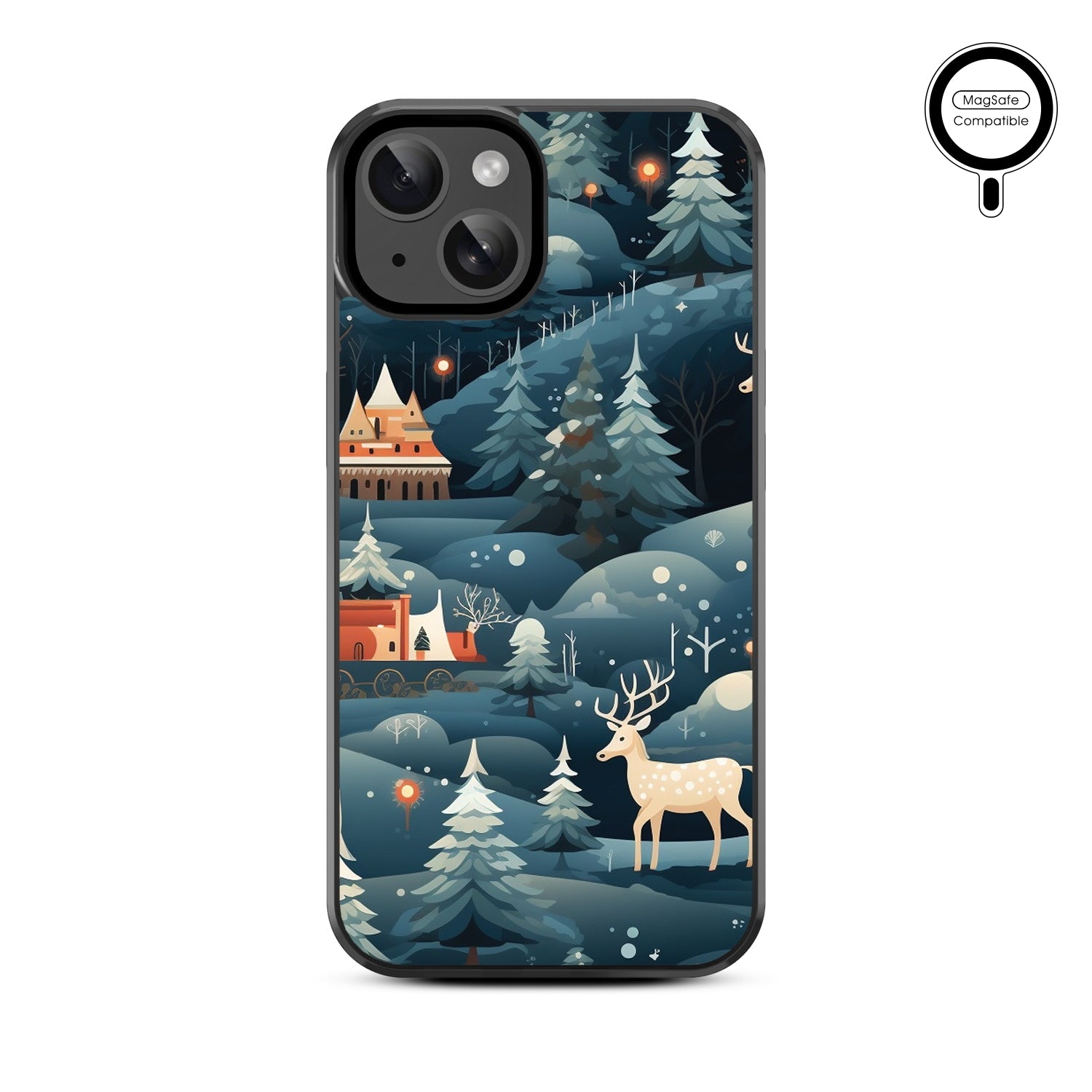MyBat Design Lab Series MagSafe Case for Apple iPhone 17e / 16e / 14 / 13 - Winter Wonderland - MIP13CSLESMSM269-3.jpg