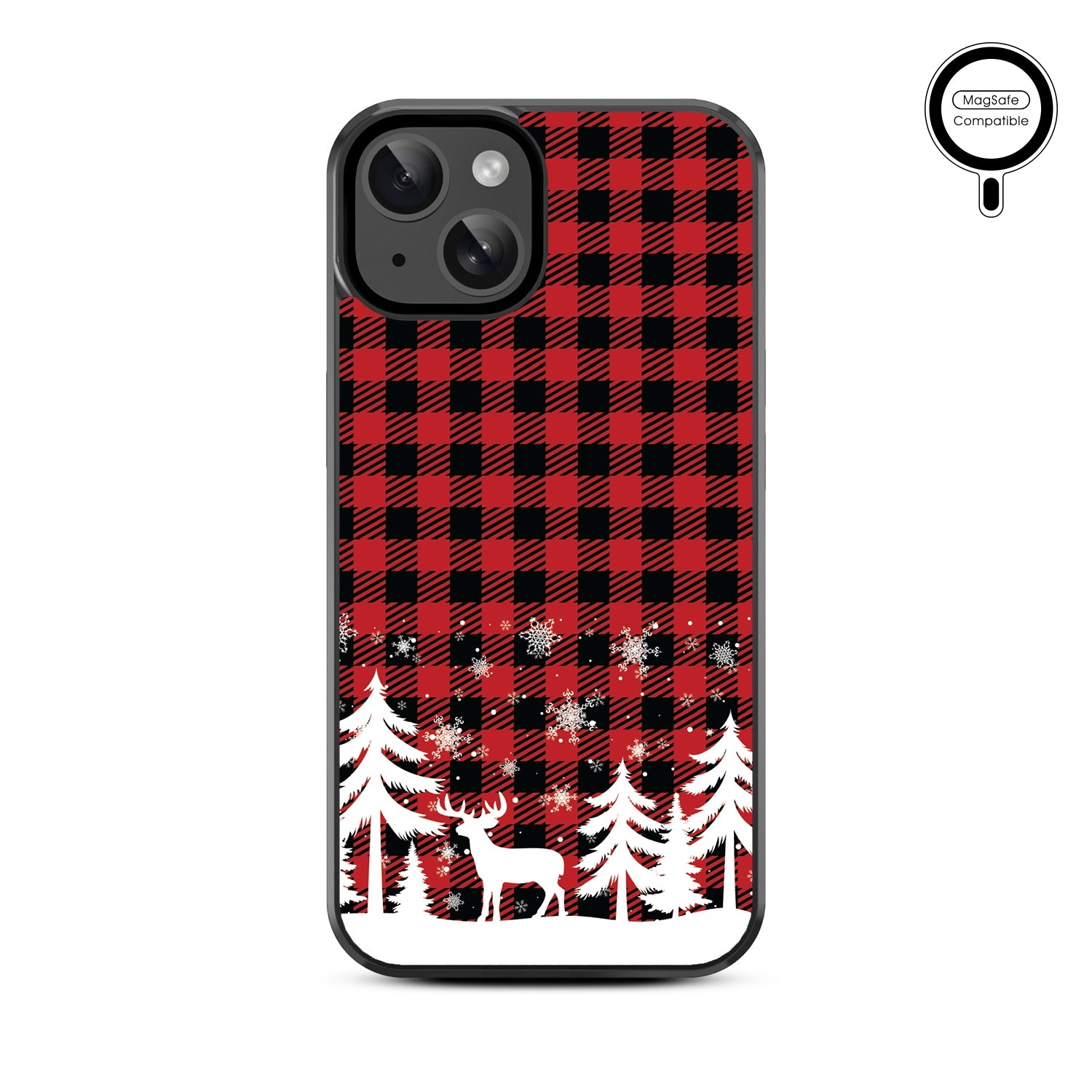 MyBat Design Lab Series MagSafe Case for Apple iPhone 17e / 16e / 14 / 13 - Reindeer Flannel - MIP13CSLESMSM276-3.jpg