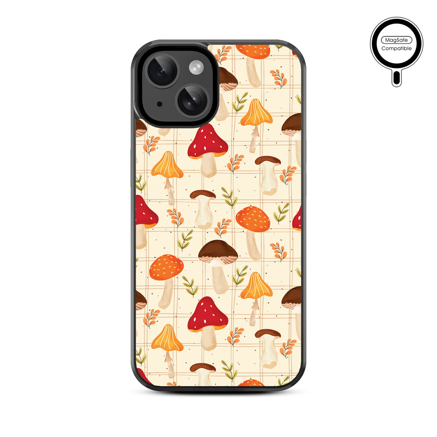 MyBat Design Lab Series MagSafe Case for Apple iPhone 17e / 16e / 14 / 13 - Mushroom Patch - MIP13CSLESMSM426-3.jpg