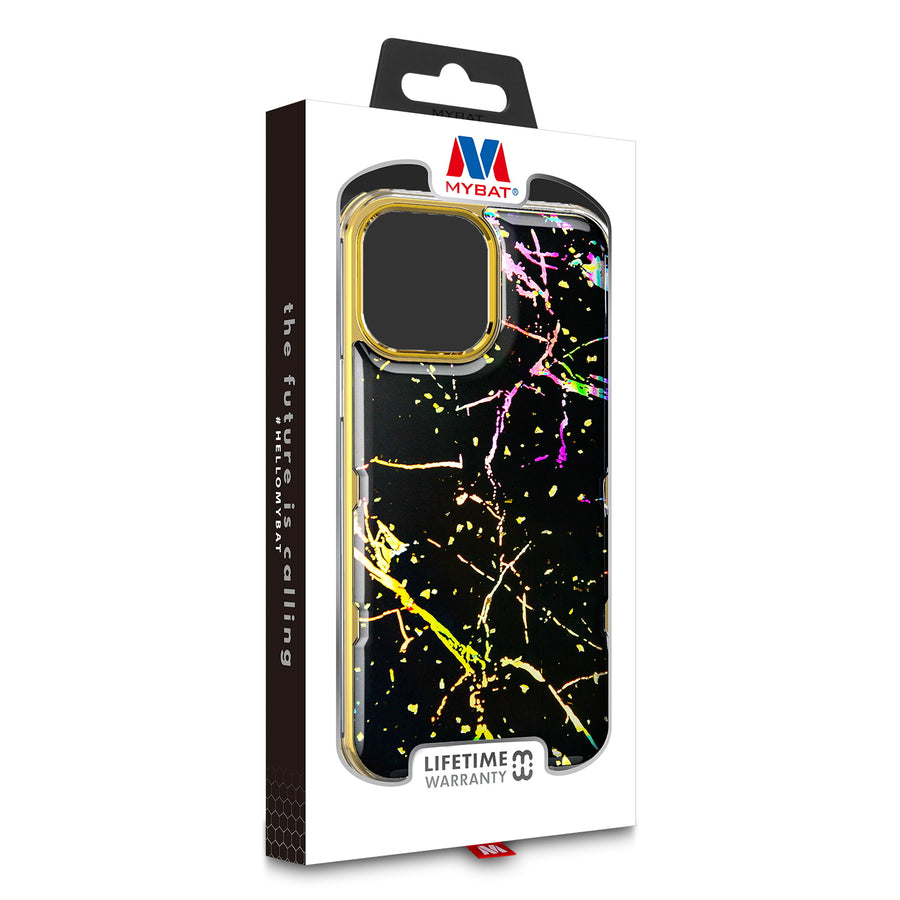 MyBat TUFF Kleer Hybrid Case for Apple iPhone 13 Pro - Black Marbling / Electroplating Gold - MIP13PCSE4TM204-8.jpg