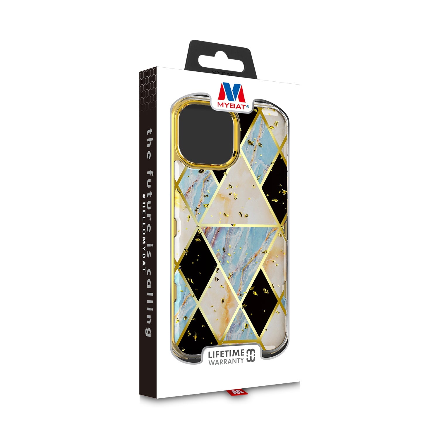 MyBat TUFF Kleer Hybrid Case for Apple iPhone 13 Pro - Electroplated Blue Marble / Electroplating Gold - MIP13PCSE4TM254-8.jpg