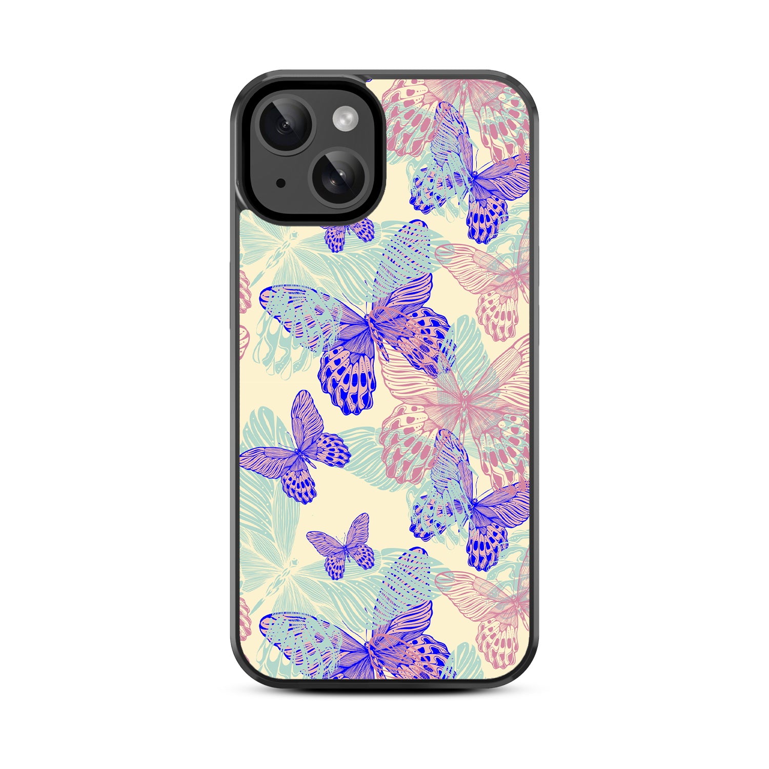 MyBat Design Lab Series Case for Apple iPhone 17e / 16e / 14 / 13 - Butterflies - MIP14CSLESM019-3.jpg
