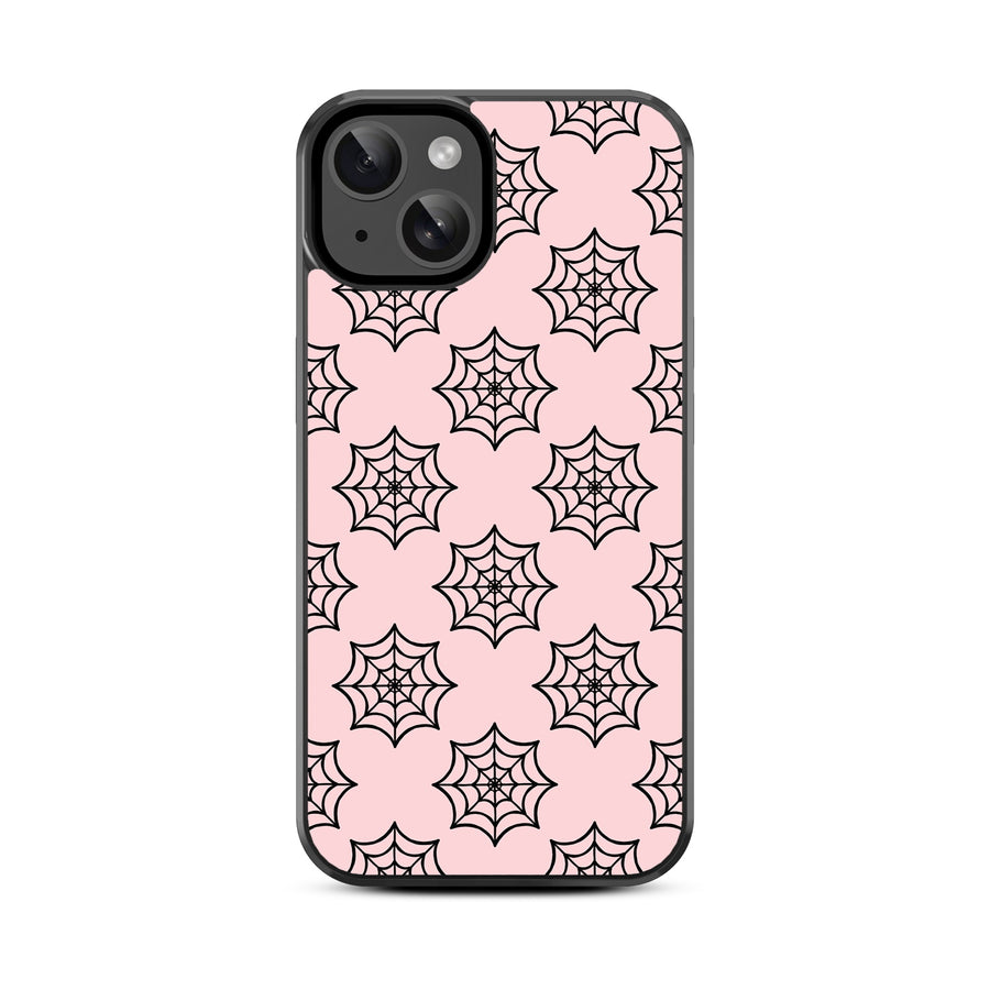 MyBat Design Lab Series Case for Apple iPhone 17e / 16e / 14 / 13 - Pink Spider Web - MIP14CSLESM227-3.jpg