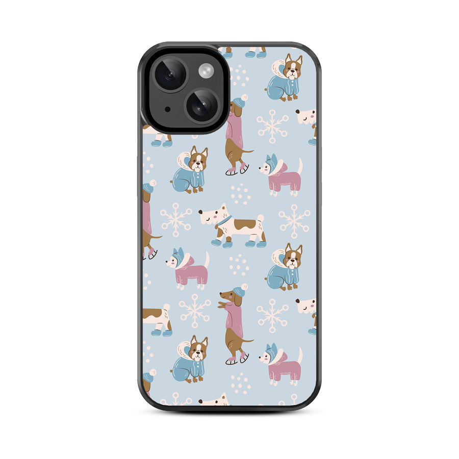 MyBat Design Lab Series Case for Apple iPhone 17e / 16e / 14 / 13 - Puppy Snow Play - MIP14CSLESM299-3.jpg