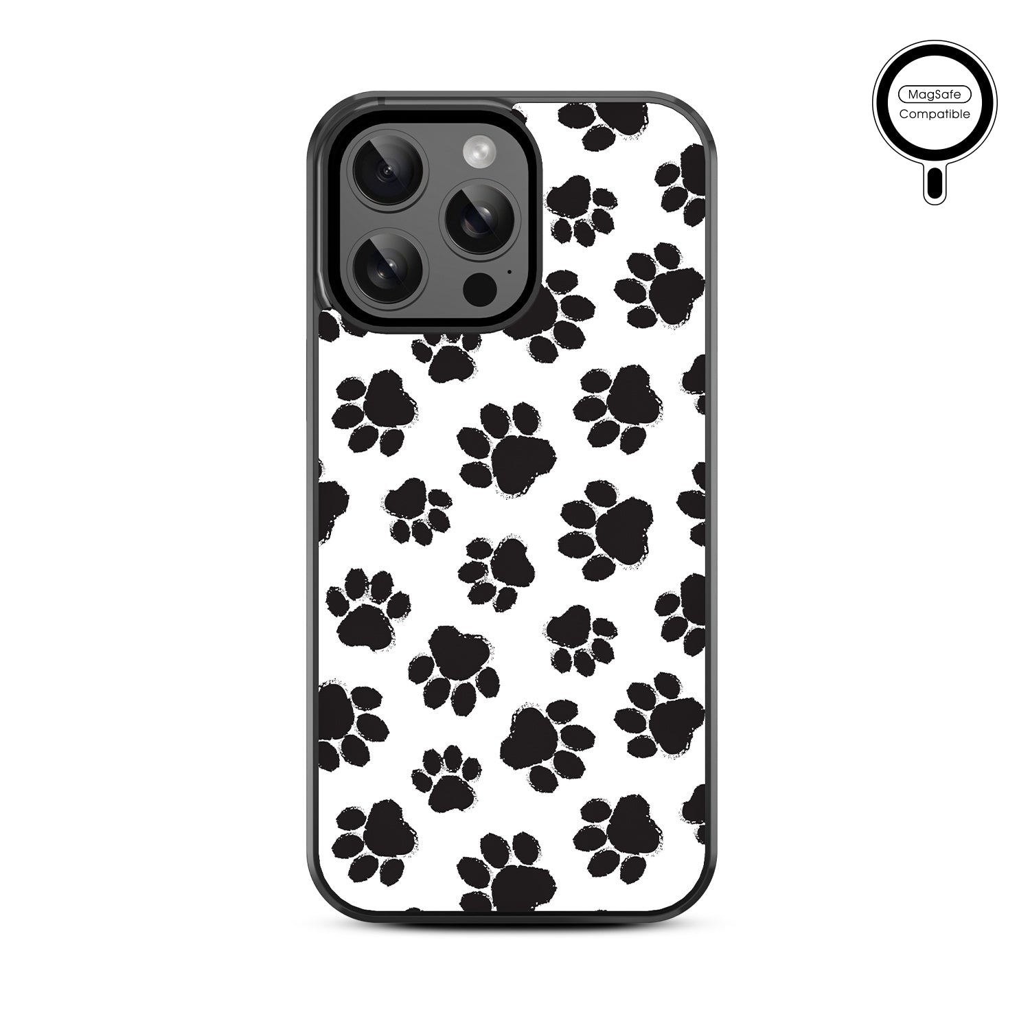 MyBat Design Lab Series MagSafe Case for Apple iPhone 14 Pro Max (6.7) - Black Paw Prints - MIP14PMCSLESMSM002-3.jpg