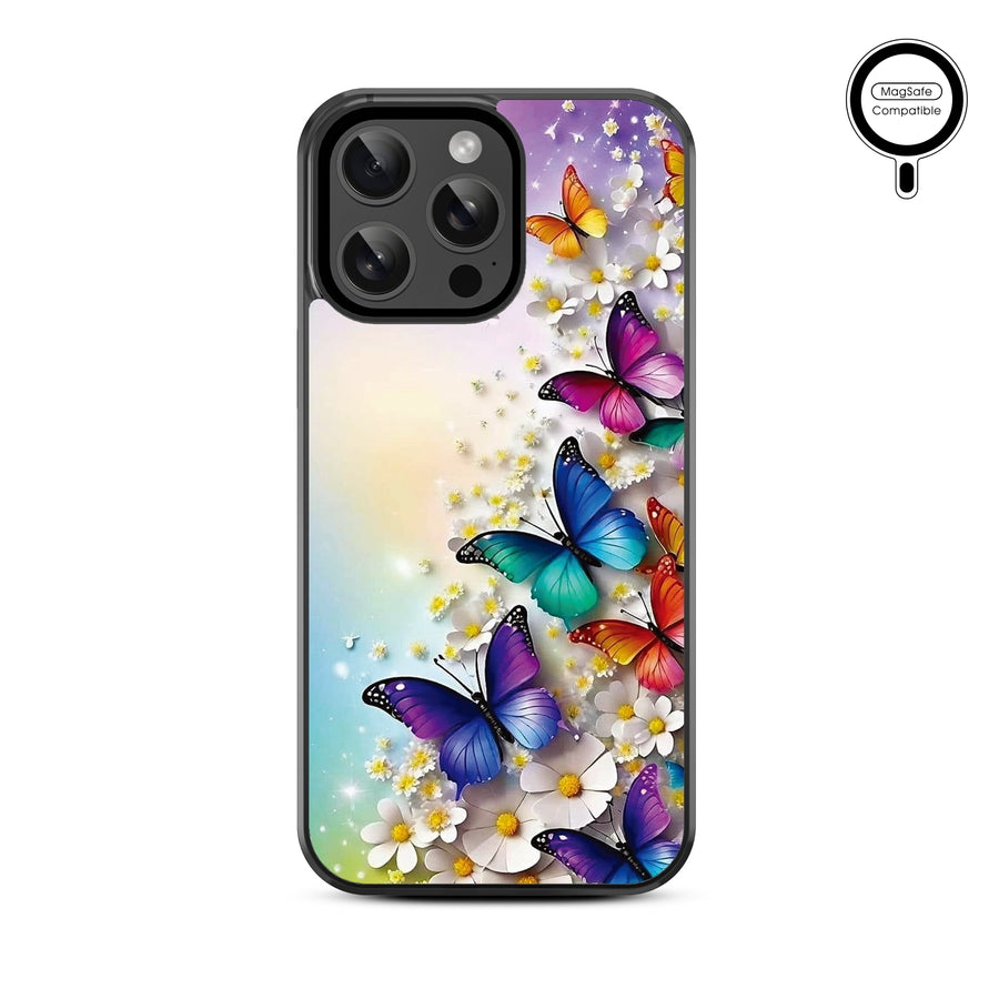 MyBat Design Lab Series MagSafe Case for Apple iPhone 14 Pro Max (6.7) - Rainbow Butterflies - MIP14PMCSLESMSM187-3.jpg