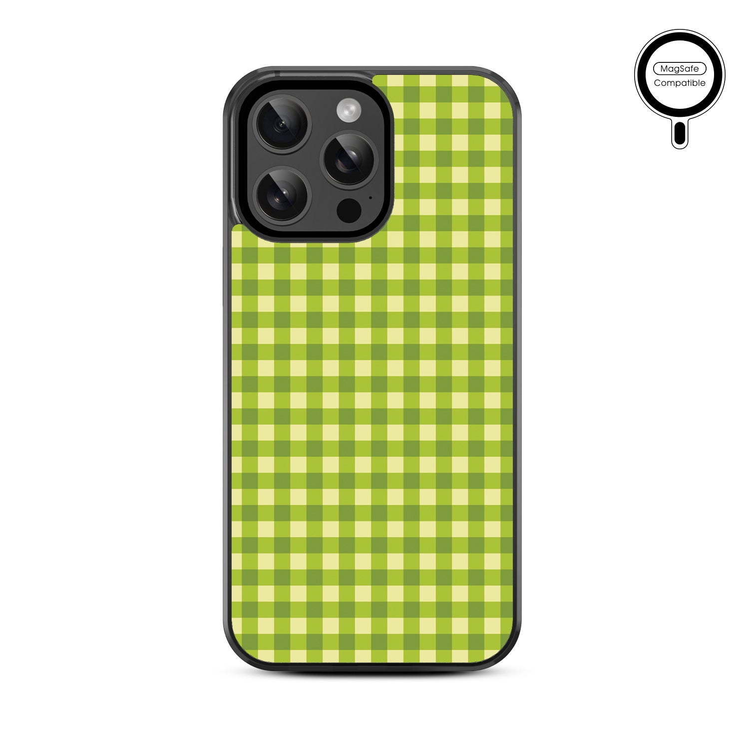 MyBat Design Lab Series MagSafe Case for Apple iPhone 14 Pro Max - Green Gingham - MIP14PMCSLESMSM476-3.jpg