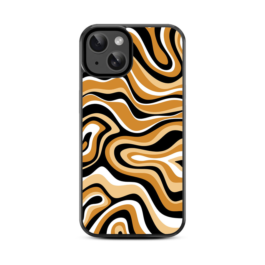 MyBat Design Lab Series Case for Apple iPhone 15 (6.1) - Groovy Golden Swirls - MIP15CSLESM093-3.jpg